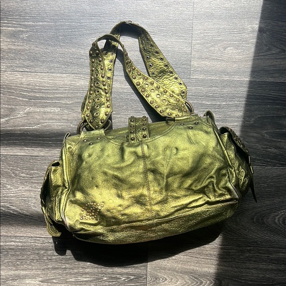 Vintage Green Leather Betsey Johnson Bag - Picture 4 of 10